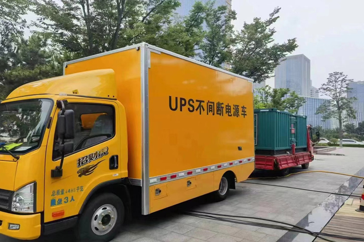 景泰发电机租赁施工现场