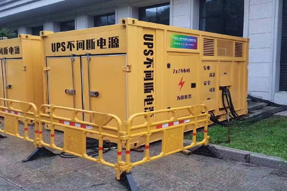 景泰发电机租赁施工现场