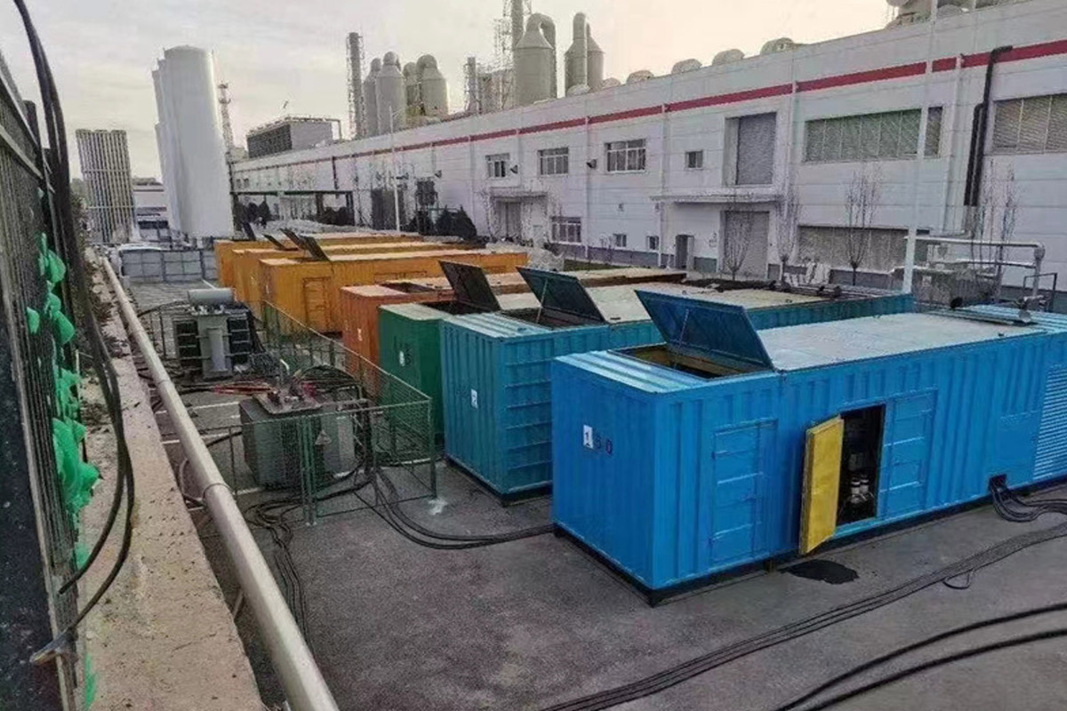 景泰发电机租赁施工现场